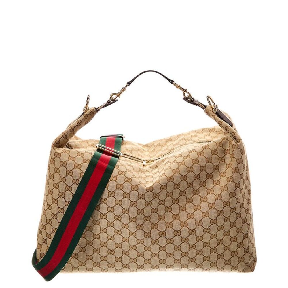 Gucci Brera Large Canvas Tote, Beige